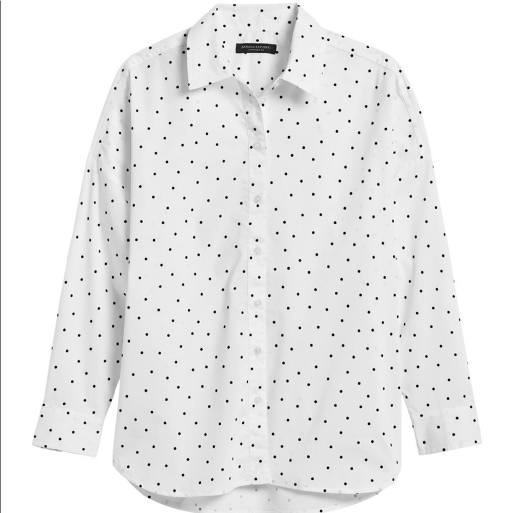 Banana Republic Velvet Dot Blouse